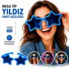 Mega Tip Yıldız Parti Gözlüğü Mavi Renk Bx40