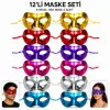 Metalik Venedik Toptan Parti Maskesi Seti – 6 Renk Karışık