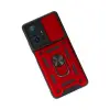 Mi 11t Pro Kılıf Pars Lens Yüzüklü  - Kırmızı