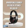 Mikrofonlu Oyun Kulaklığı – Mavi Işıklı, Uzun Süre Konforlu Kullanım