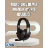 Mikrofonlu Oyun Kulaklığı – Mavi Işıklı, Uzun Süre Konforlu Kullanım