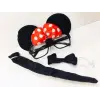 Minnie Mouse Gözlüğü Papyonu Kuyruğu Seti Bx40