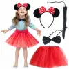 Minnie Mouse Kostüm Seti Etek Taç Kuyruk Papyon Gösteri Seti Bx40