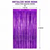 Mor Metalize Parti Perdesi 100x200 cm – Kapı ve Arka Fon Perdesi