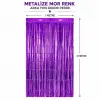 Mor Metalize Parti Perdesi 100x200 cm – Kapı ve Arka Fon Perdesi