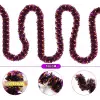 Mor Turuncu Renk 4 cm Genişlik Garland Çift Renk Sim Süs 180 cm