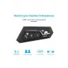 Motosiklet Kaskı için Şarj Edilebilir Bluetooth Intercom Kulaklığı ve Mikrofon Seti