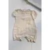 Müslin Kumaş Çiçek Nakışlı Pamuklu Kız Bebek Tulum