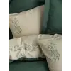 Nakışlı Çift Kişilik Saten Nev Takımı Andy Yeşil