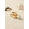 Nautilus Tasarım Gold Renk Kadın Yüzük