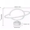 Neon Işıklı Satürn Lamba Pil+usb Mz-503