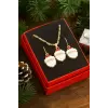 Noel Baba Yılbaşı Kutulu Zincir Kolye Set