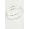 Noktalı Metal Halka Küpe 8-10 cm
