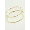 Noktalı Metal Halka Küpe 9-10 cm