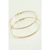 Noktalı Metal Halka Küpe 9-10 cm