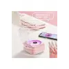 Nostalji Mini Plak Görünümlü Ralu Bluetooth Hoparlör 3d Ses Daası Retro Müzik Plak Pembe