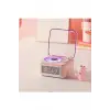 Nostalji Mini Plak Görünümlü Ralu Bluetooth Hoparlör 3d Ses Daası Retro Müzik Plak Pembe
