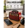 Nostaljik Radyo Bluetooth Bağlantılı Müzik Kutusu Ahşap