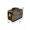 Nostaljik Radyo Bluetooth Bağlantılı Müzik Kutusu Ahşap