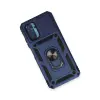 Note 10 Kılıf Pars Lens Yüzüklü  - Lacivert