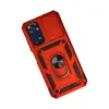 Note 11 Kılıf Pars Lens Yüzüklü  - Kırmızı