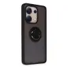 Note 13 4g Kılıf Montreal Yüzüklü  Kapak - Siyah