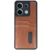 Note 13 Pro 4g Kılıf Sara Kartvizitli Deri Kılıf - Taba