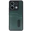 Note 13 Pro 5g Kılıf Sara Kartvizitli Deri Kılıf - Koyu Yeşil