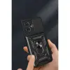 Note 13 Pro Plus Kılıf Pars Lens Yüzüklü  - Siyah