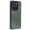 Note 14 4g Kılıf Aras Deri Kapak - Koyu Yeşil