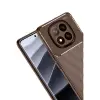 Note 14 Pro Plus Kılıf Auto Fus Karbon Kapak - Kahverengi