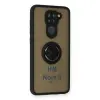 Note 9 Kılıf Montreal Yüzüklü  Kapak - Siyah