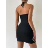 Önden Büzgülü Mini Elbise