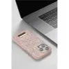 Onegif Apple İphone 14 Pro Bright Simli Kapak - Pembe