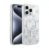 Onegif Apple İphone 14 Pro Max Misk Simli Magsafe Kapak - Desen 3