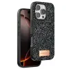 Onegif Apple İphone 16 Pro Max Bright Simli Kapak - Siyah