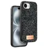 Onegif Apple İphone 16e Bright Simli Kapak - Siyah