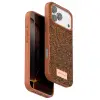 Onegif Apple İphone 17 Pro Bright Simli Kapak - Turuncu