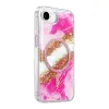 Onegif Apple İphone 17e Lotus Simli Magsafe Kapak - Pembe