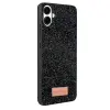 Onegif  Galaxy A07 4g Bright Simli Kapak - Siyah