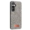 Onegif  Galaxy S24 Fe Bright Simli Kapak - Gümüş