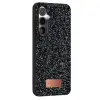 Onegif  Galaxy S25 Bright Simli Kapak - Siyah