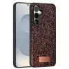 Onegif Samsung Galaxy S25 Bright Simli Kapak - Derin Mor