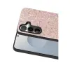 Onegif Samsung Galaxy S25 Bright Simli Kapak - Pembe