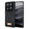 Onegif Xiaomi Redmi Note 14 Pro 5g Bright Simli Kapak - Siyah