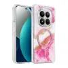 Onegif Xiaomi Redmi Note 15 Pro Plus 5g Lotus Simli Magsafe Kapak - Pembe