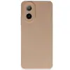 Oppo A38 Kılıf Nano İçi Kadife Silikon - Pudra