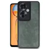 Oppo Reno 11f Kılıf Aras Deri Kapak - Koyu Yeşil