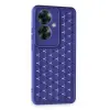 Oppo Reno 11f Kılıf Petek Silikon Kapak - Lacivert