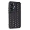 Oppo Reno 11f Kılıf Petek Silikon Kapak - Siyah